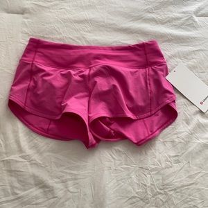 Rare Lululemon Speed Up 2.5 Inch Sonic Pink Shorts With Tags